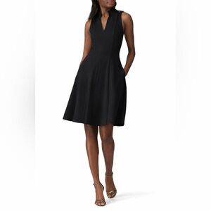 NWT BLACK HALO Antoinette Fit & Flare Black Sleeveless Mini Dress Size 4